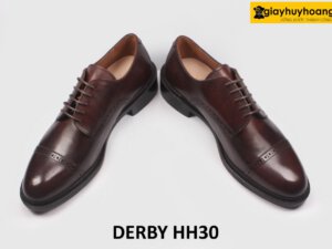 Giày tây nam buộc dây cao cấp màu nâu Derby HH30 005