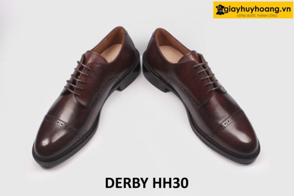 Giày tây nam buộc dây cao cấp màu nâu Derby HH30 005