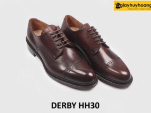 Giày tây nam buộc dây cao cấp màu nâu Derby HH30 003