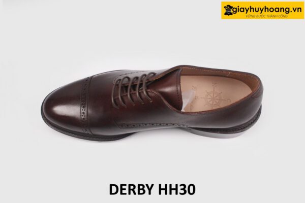 Giày tây nam buộc dây cao cấp màu nâu Derby HH30 002