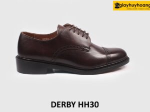 Giày tây nam buộc dây cao cấp màu nâu Derby HH30 001