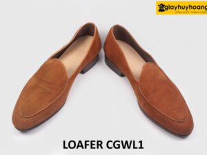 [Size 41] Giày lười nam da lộn form chân thon Loafer CGWL1 003
