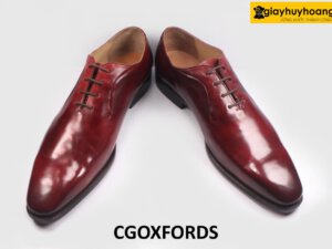 [Size 44] Giày da nam đơn giản màu đỏ đô Oxford CGOXFORDS 004
