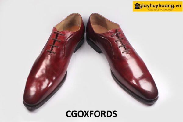 [Size 44] Giày da nam đơn giản màu đỏ đô Oxford CGOXFORDS 004