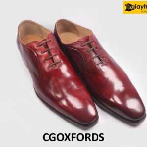 [Size 44] Giày da nam đơn giản màu đỏ đô Oxford CGOXFORDS 003