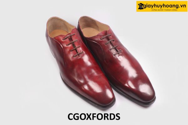 [Size 44] Giày da nam đơn giản màu đỏ đô Oxford CGOXFORDS 003