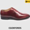 [Size 44] Giày da nam đơn giản màu đỏ đô Oxford CGOXFORDS 001