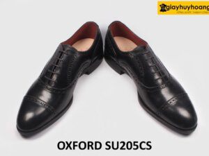 Giày da nam màu đen công sở hàng hiệu Oxford SU205CS 004