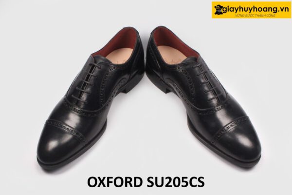 Giày da nam màu đen công sở hàng hiệu Oxford SU205CS 004