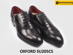 Giày da nam màu đen công sở hàng hiệu Oxford SU205CS 002