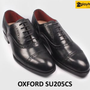 Giày da nam màu đen công sở hàng hiệu Oxford SU205CS 002