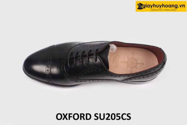 Giày da nam màu đen công sở hàng hiệu Oxford SU205CS 003