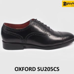 Giày da nam màu đen công sở hàng hiệu Oxford SU205CS 001