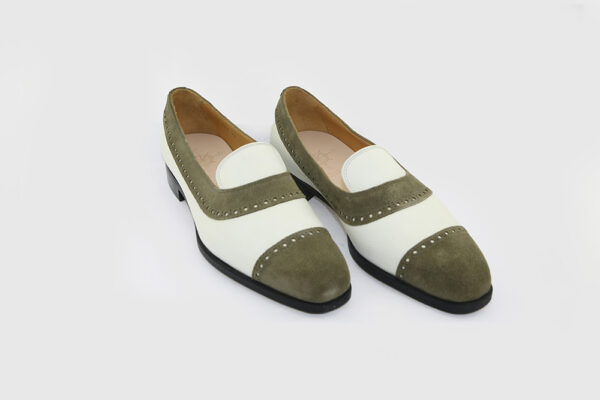 [Size 41+43] Giày lười nam da lộn xanh rêu Loafer IG302 001