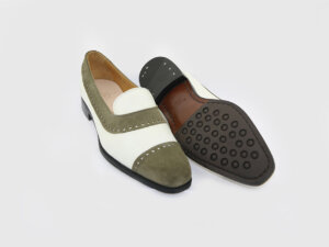 [Size 41+43] Giày lười nam da lộn xanh rêu Loafer IG302 003