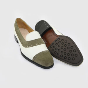 [Size 41+43] Giày lười nam da lộn xanh rêu Loafer IG302 003