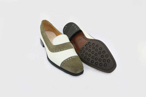 [Size 41+43] Giày lười nam da lộn xanh rêu Loafer IG302 003