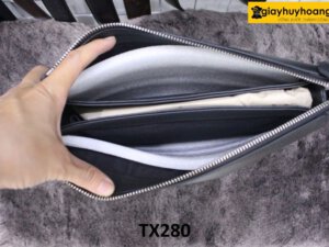 Túi ví cầm tay nam da hạt lịch lãm chống trơn TX280 003