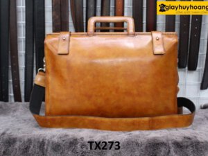 Cặp túi xách da bò nam nhuộm màu thủ công TX273 001