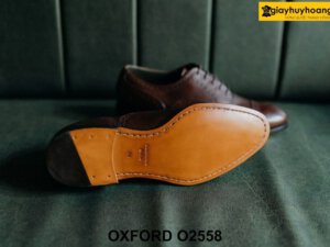 Giày tây nam màu nâu đậm công sở đẹp Oxford O2558 005