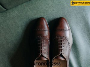 Giày tây nam màu nâu đậm công sở đẹp Oxford O2558 003