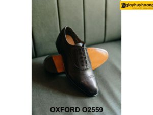 Giày da nam công sở màu đen thời trang Oxford O2559 004