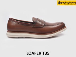 [Size 41] Giày lười nam đế cao su trắng nhẹ nhàng Loafer T35 001