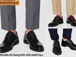 Giày tây nam buộc dây cao cấp màu nâu Derby HH30 0124