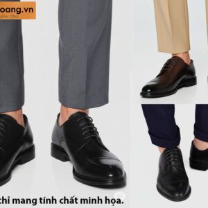 Giày tây nam buộc dây cao cấp màu nâu Derby HH30 0124