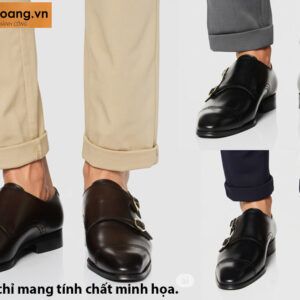 Giày da nam công sở đen Monkstrap SANGRIA 0125