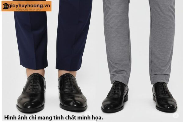 Giày da nam màu đen công sở hàng hiệu Oxford SU205CS