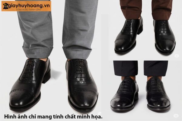 Giày da nam đóng thủ công đế da bò Oxford GYU2002S60