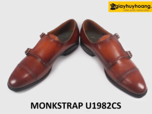 Giày da nam hai khóa vàng bò Monkstrap U1982CS 004