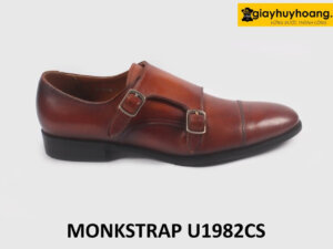 Giày da nam hai khóa vàng bò Monkstrap U1982CS 001