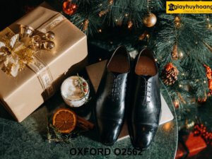 Giày da nam gót đế chữ U độc đáo Wingtips Oxford O2562 001