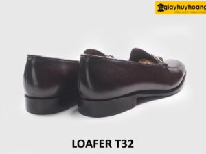 [Size 42] Giày lười nam có khóa horesit màu nâu Loafer T32 006