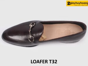 [Size 42] Giày lười nam có khóa horesit màu nâu Loafer T32 003