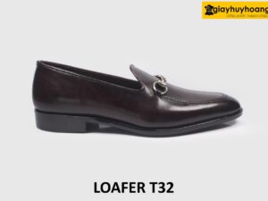 [Size 42] Giày lười nam có khóa horesit màu nâu Loafer T32 001