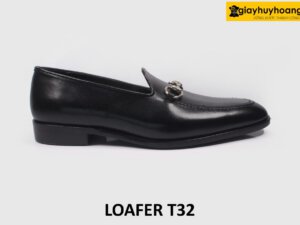 [Size 39] Giày lười nam da bò trẻ trung màu đen Loafer T32 001