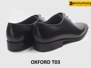 [Size 38+41+42] Giày da nam trơn đẹp miếng liền Oxford T03 005