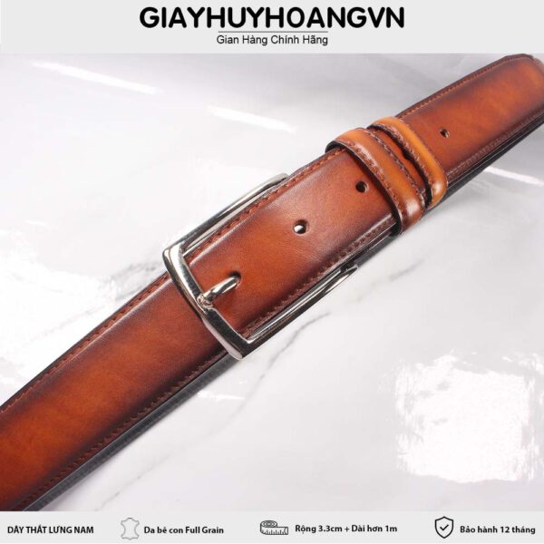 Dây thắt lưng nam khóa kim 3.3cm DNX025 006