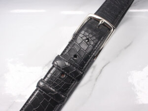 Dây thắt lưng nam khóa kim vân cá sấu 3.3cm DNX026 001