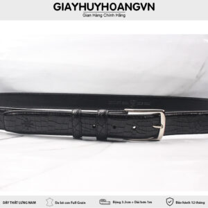 Dây thắt lưng nam khóa kim vân cá sấu 3.3cm DNX026 002