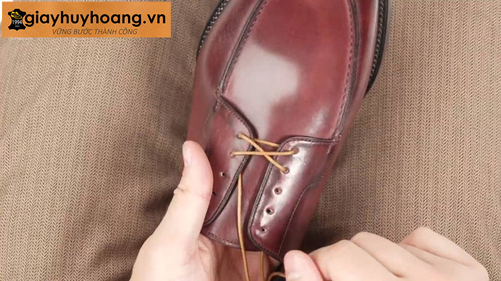 Phần 2 cách buộc dây giày tây nam derby oxford cao cấp kiểu chéo 002