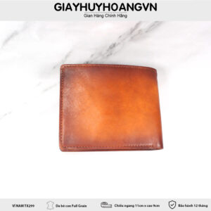 Bóp Ví ngang nam da bò nhỏ gọn 2 ngăn dài TX299 005
