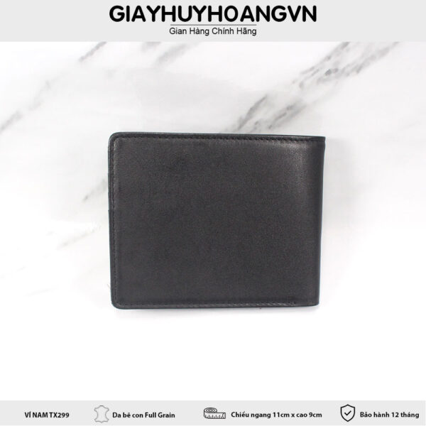 Bóp Ví ngang nam da bò nhỏ gọn 2 ngăn dài TX299 003