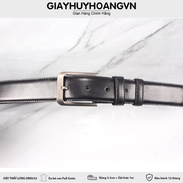 Dây nịt thắt lưng nam 3.3 cm khóa kim đẹp DNX033 002