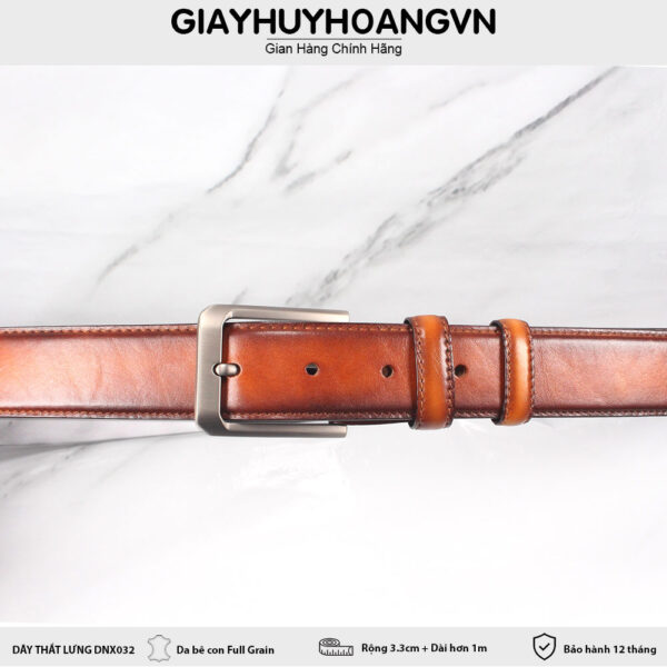 Dây nịt thắt lưng nam 3.3 cm khóa kim đẹp DNX033 003