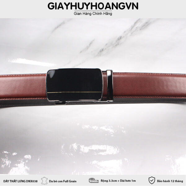 Dây nịt thắt lưng nam 3.3 cm khóa trượt DNX038 004