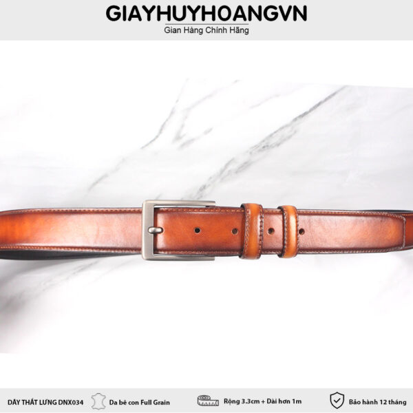 Dây nịt thắt lưng nam 3.3 cm khóa kim thời trang DNX034 003
